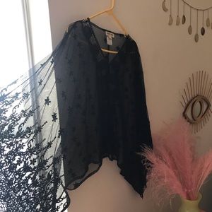 cotton candy LA | black mesh boho tunic